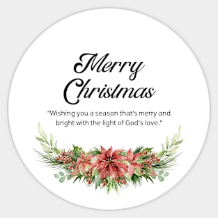 Merry Christmas Round Sticker 28 Sticker